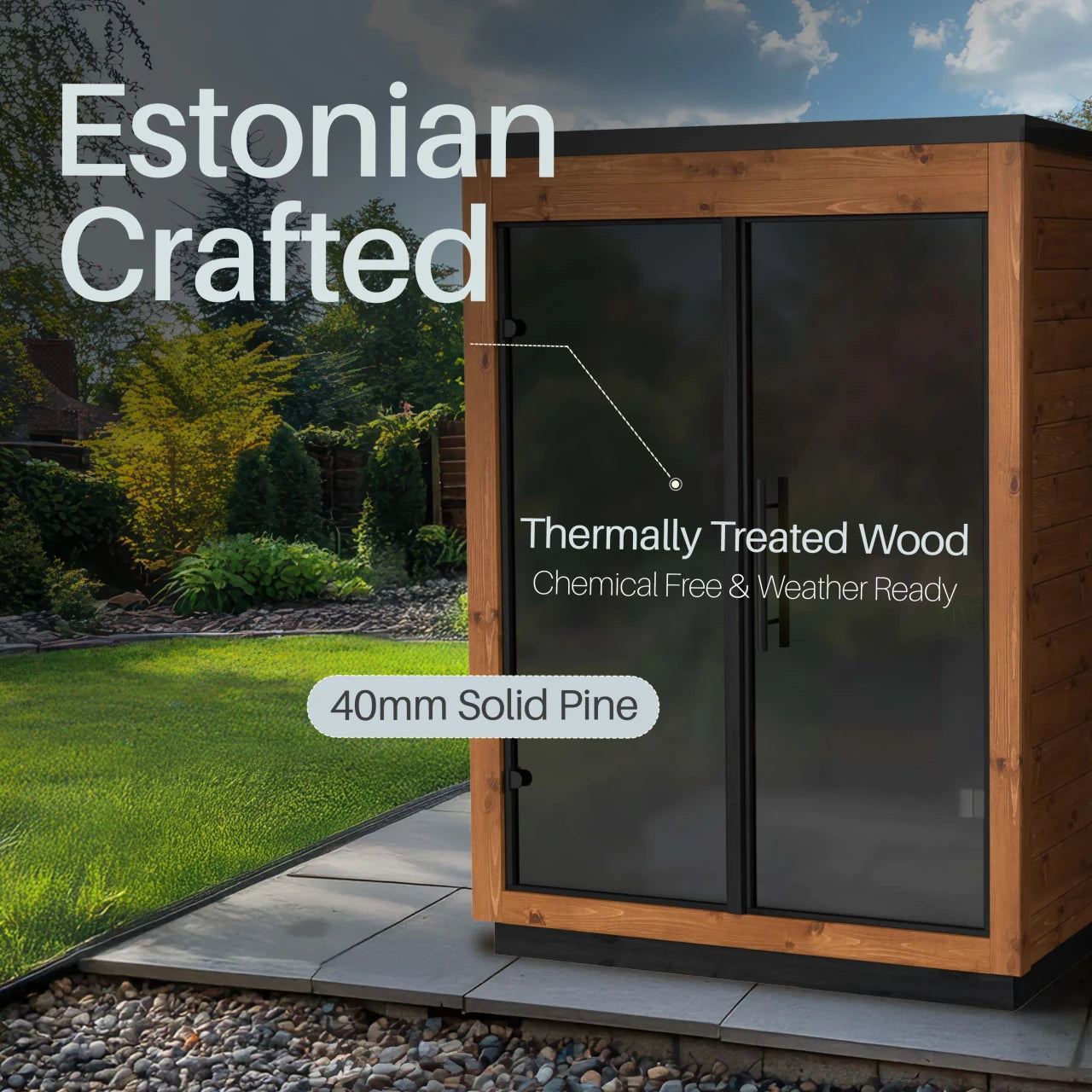 Aleko Aris Outdoor Sauna – 2 Person
