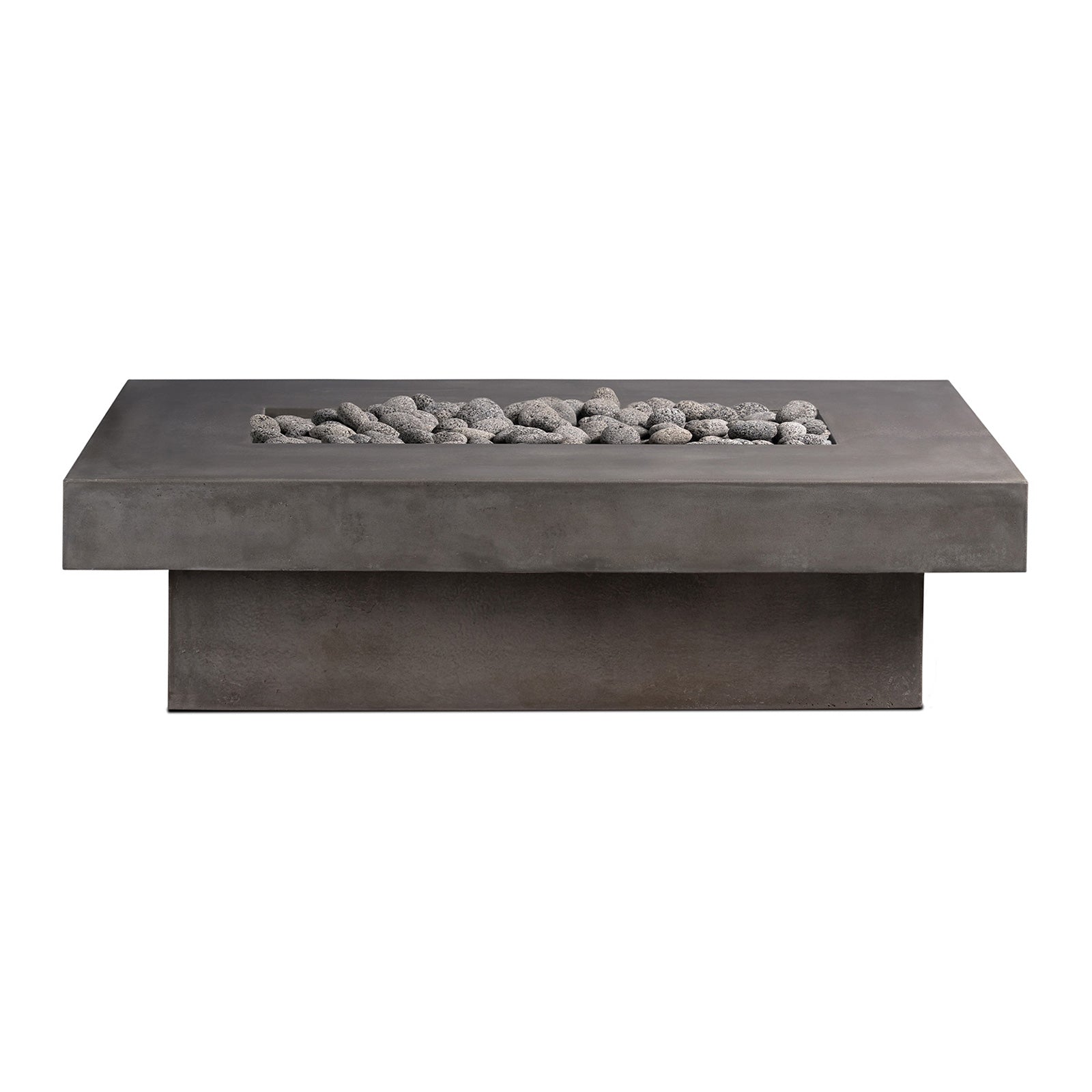 Crete Design Toplina Rectangular Concrete Fire Pit Table