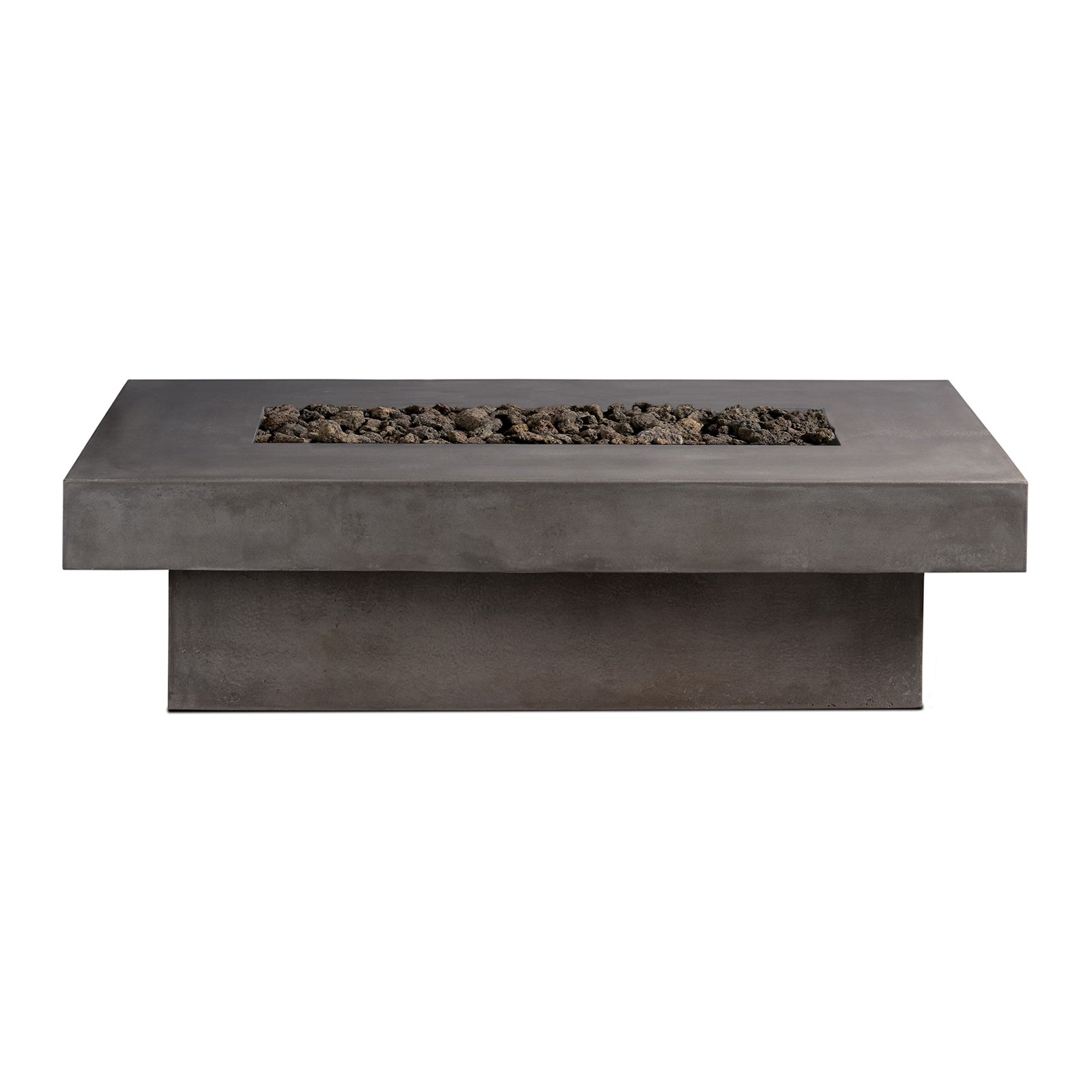 Crete Design Toplina Rectangular Concrete Fire Pit Table