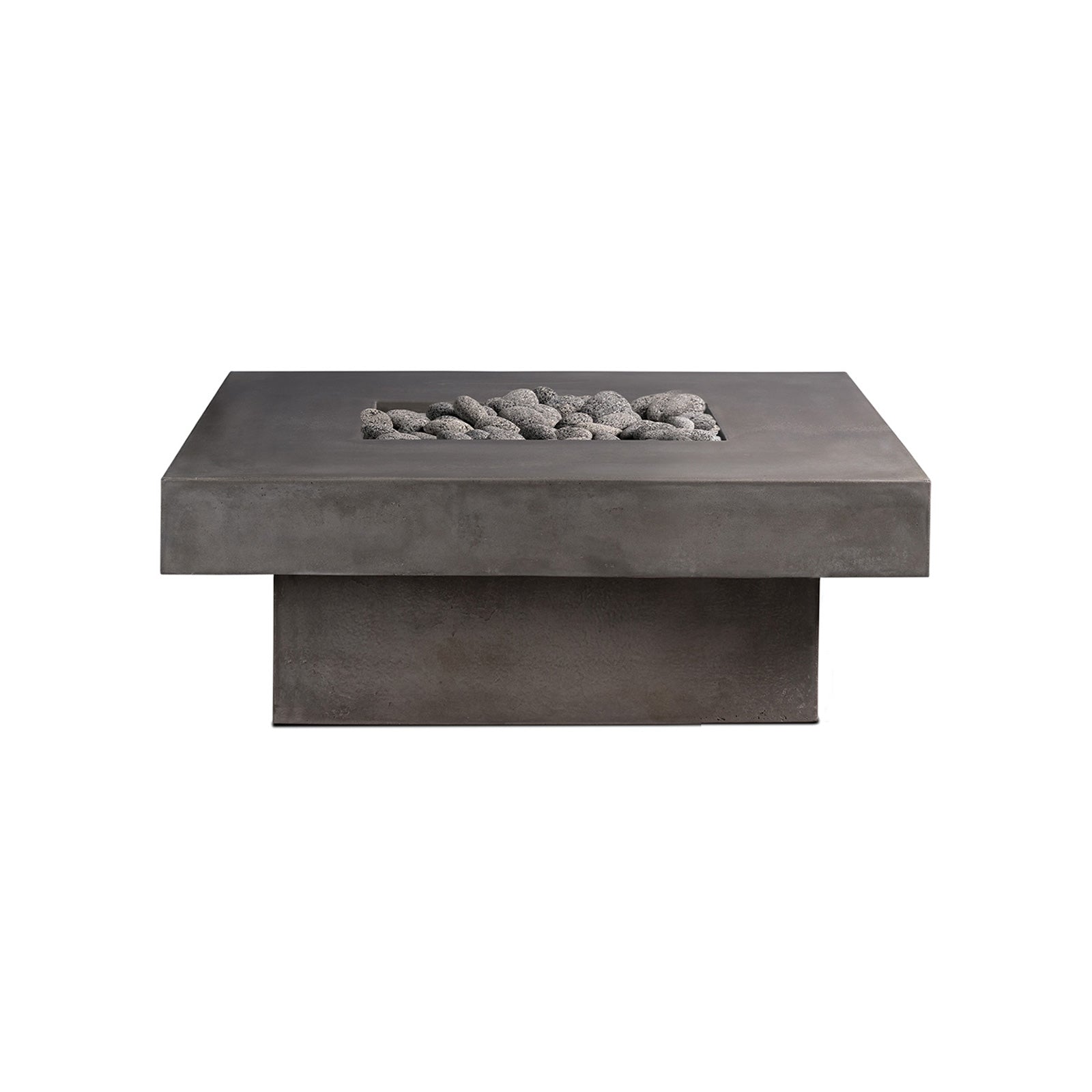 Crete Design Platz Square Concrete Fire Pit Table