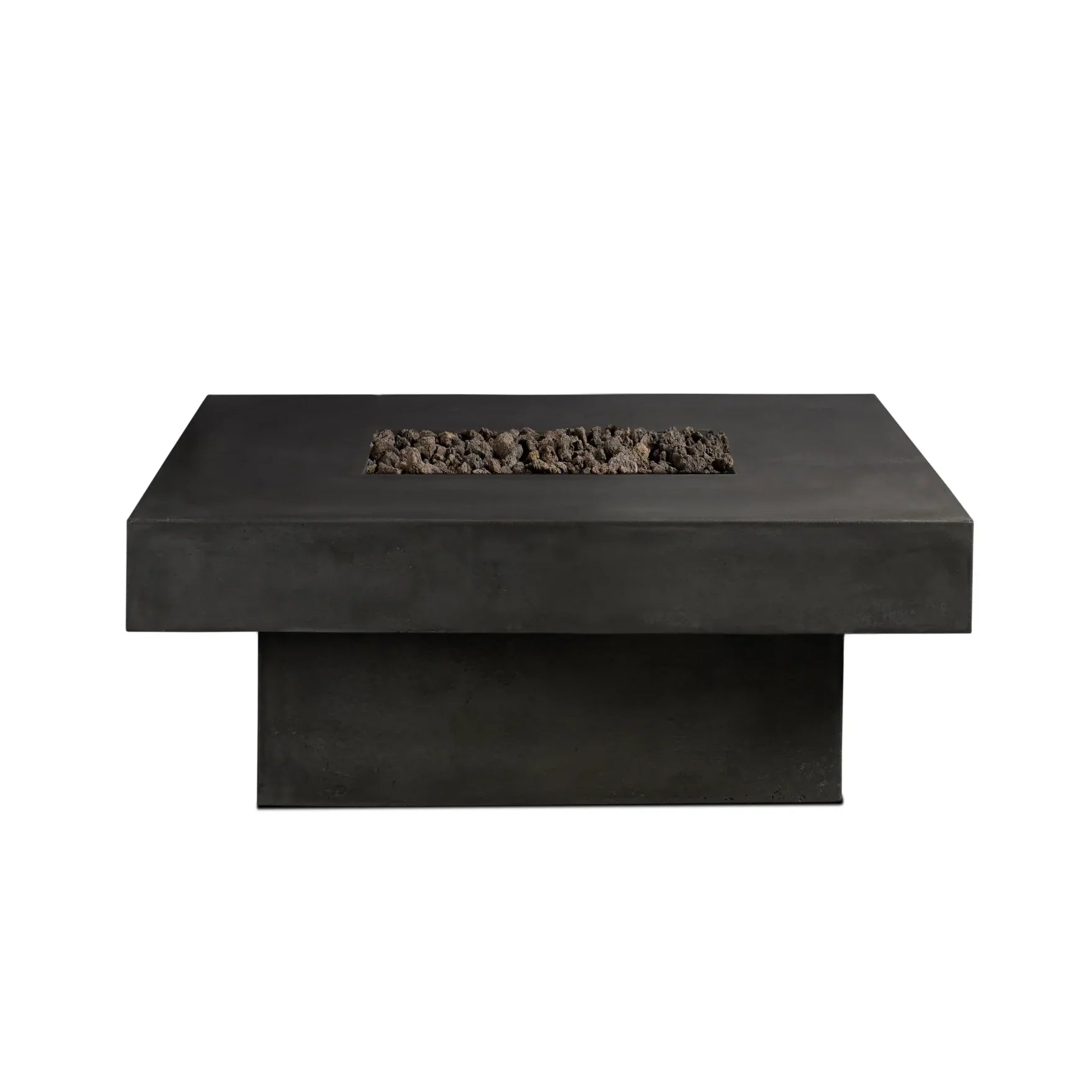 Crete Design Platz Square Concrete Fire Pit Table