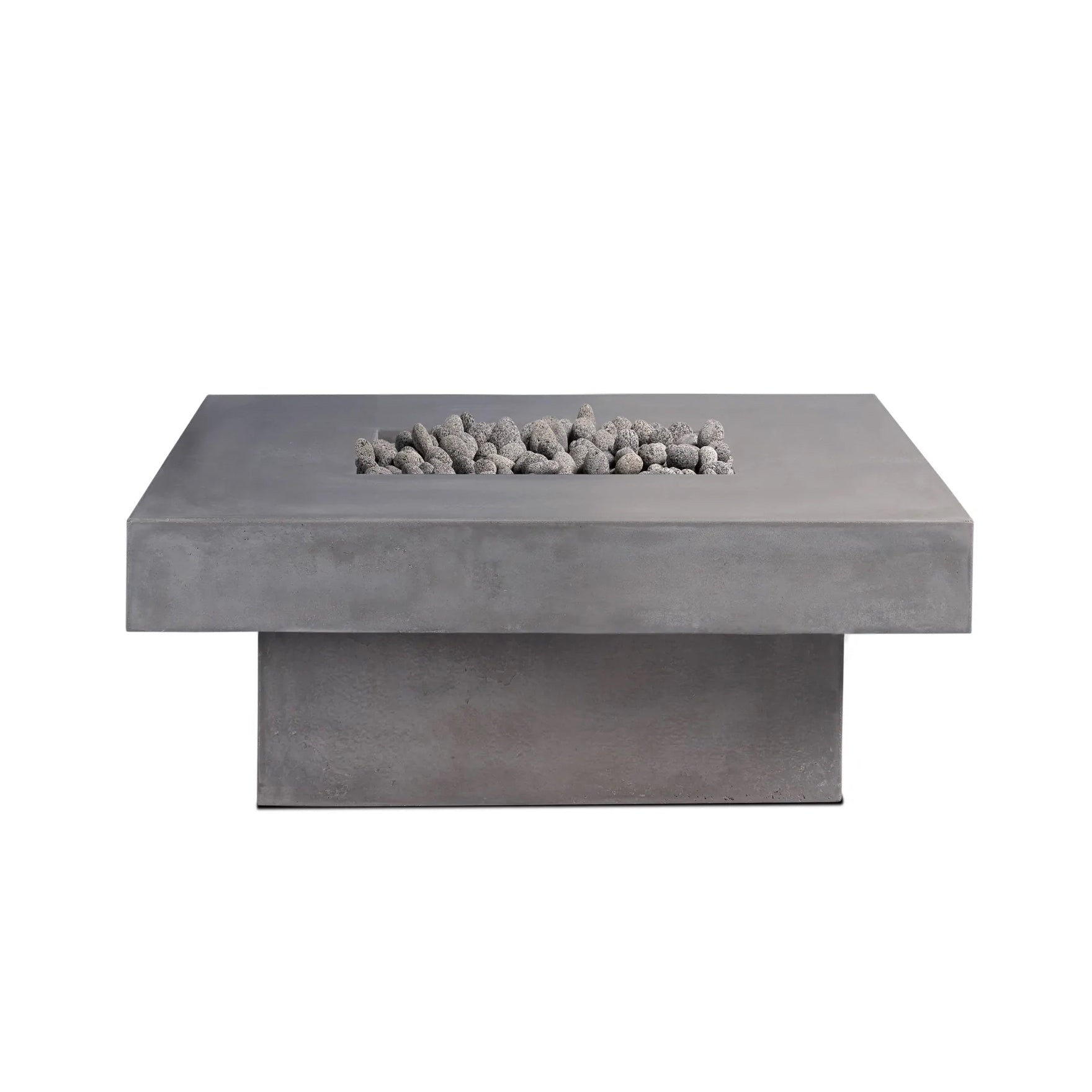 Crete Design Platz Square Concrete Fire Pit Table