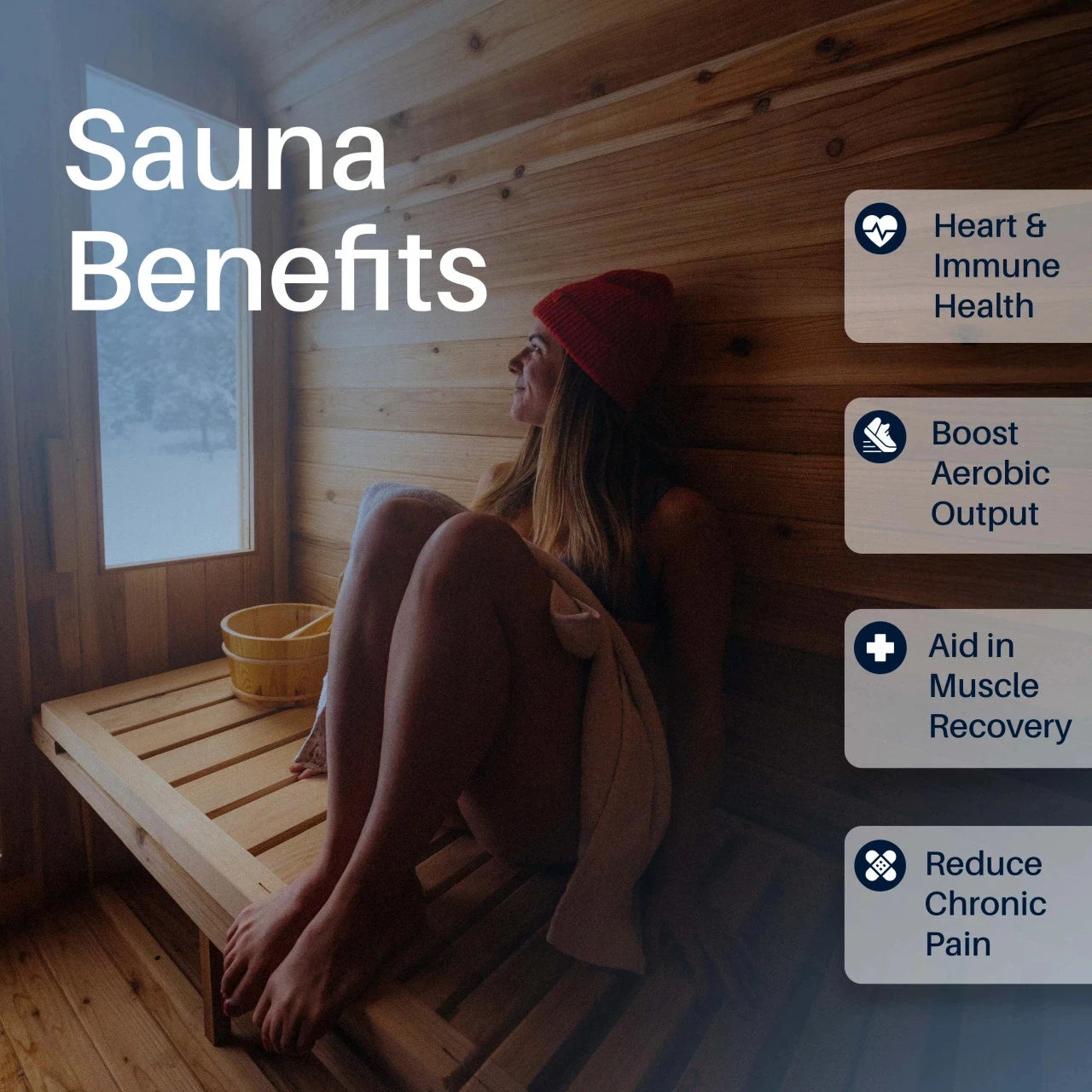 Aleko Arnica Rustic Cedar Square Sauna – 6 Person