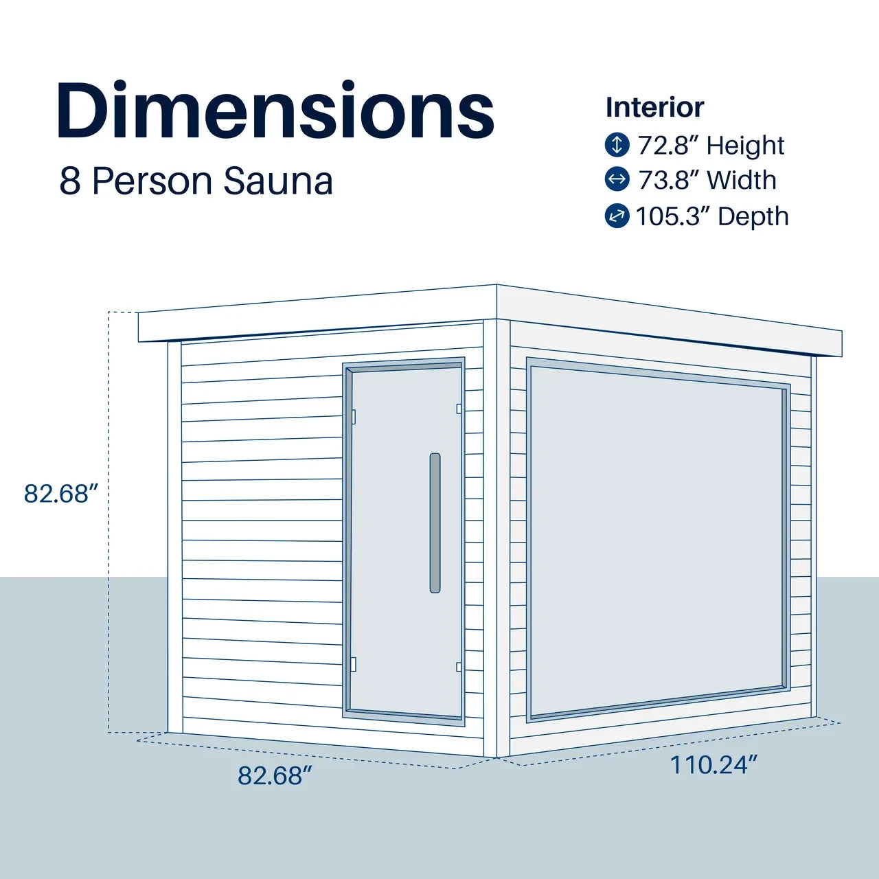 Aleko Camellia Outdoor Sauna - 7-8 Person