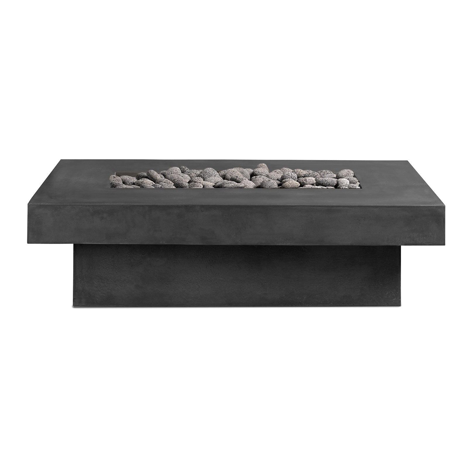 Crete Design Toplina Rectangular Concrete Fire Pit Table