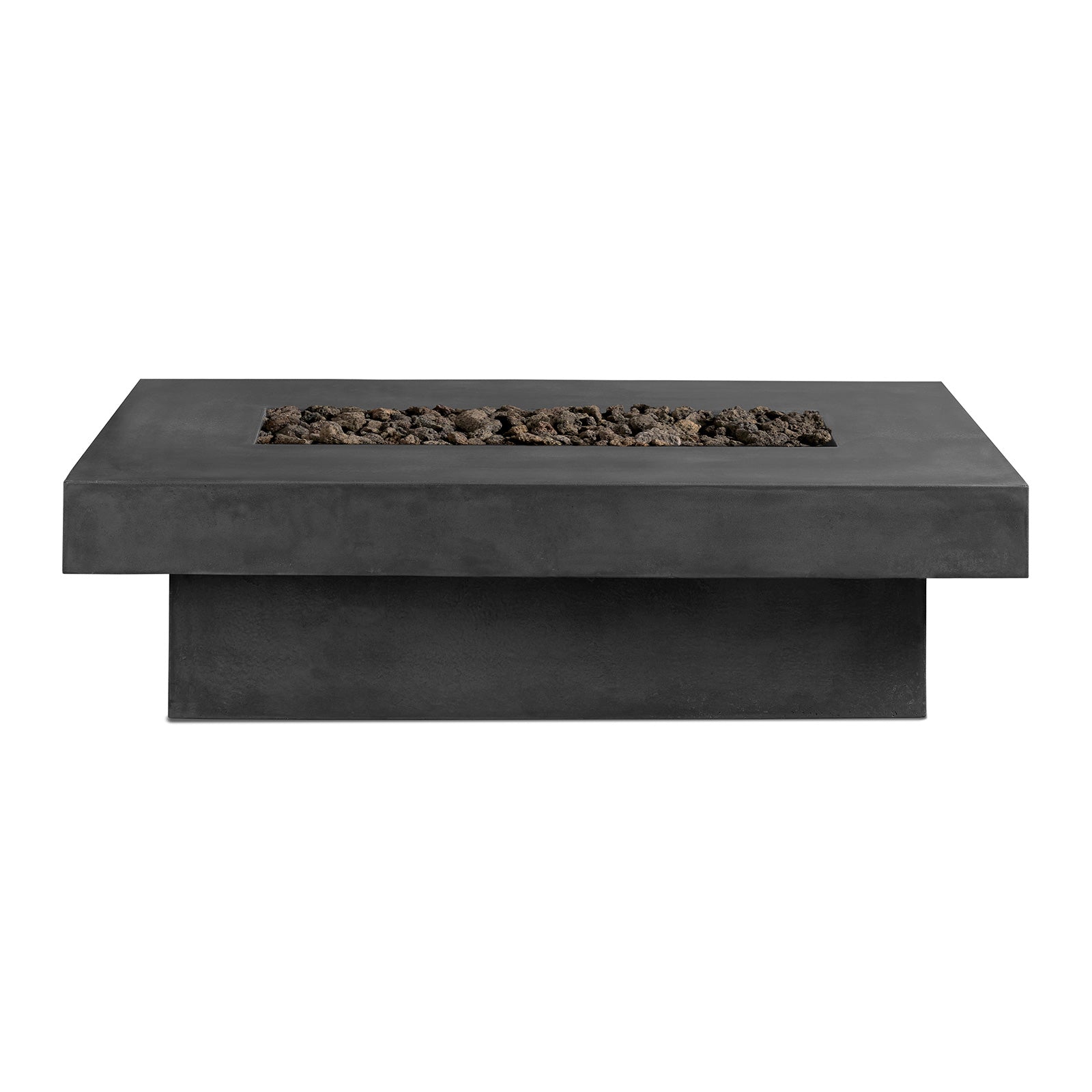 Crete Design Toplina Rectangular Concrete Fire Pit Table