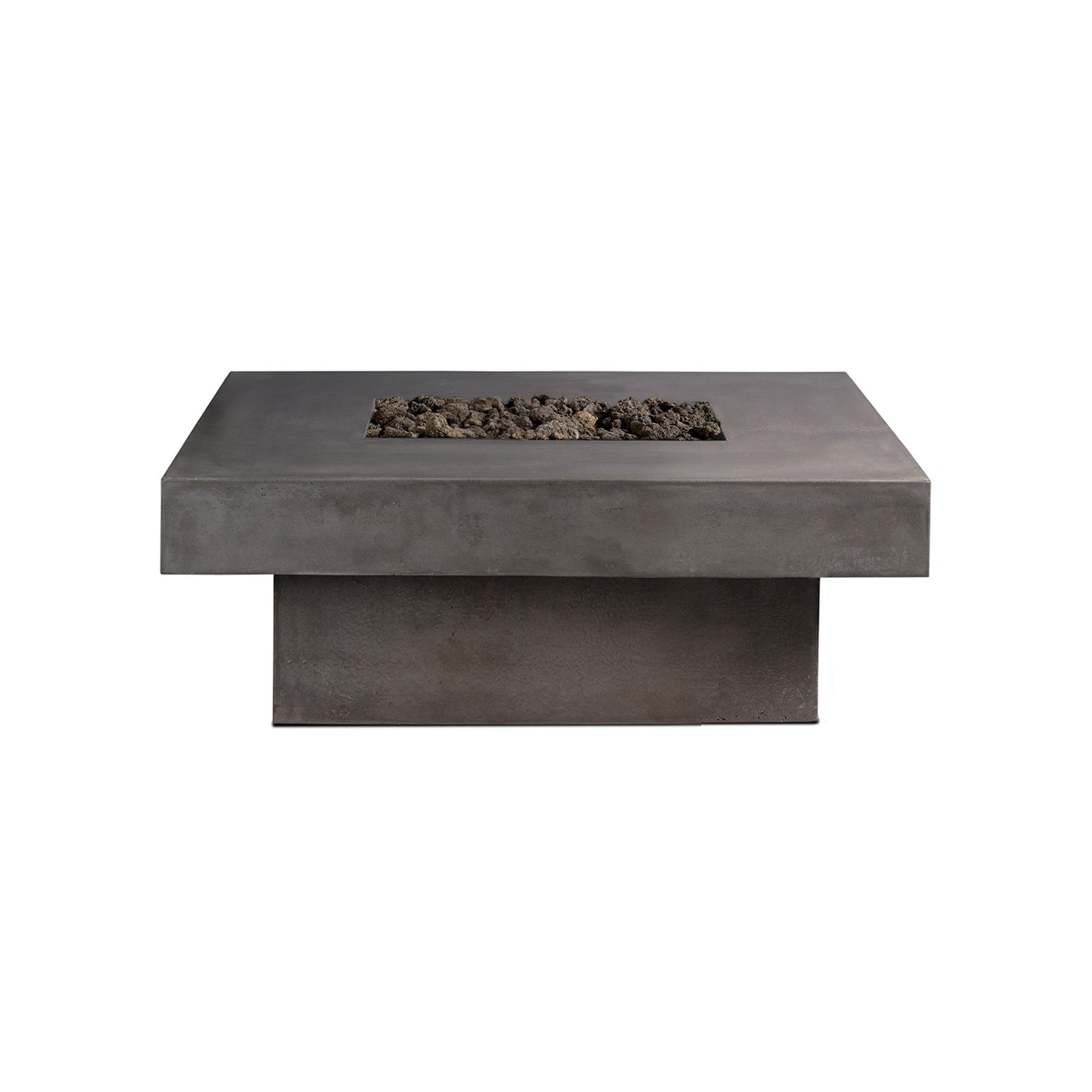 Crete Design Platz Square Concrete Fire Pit Table