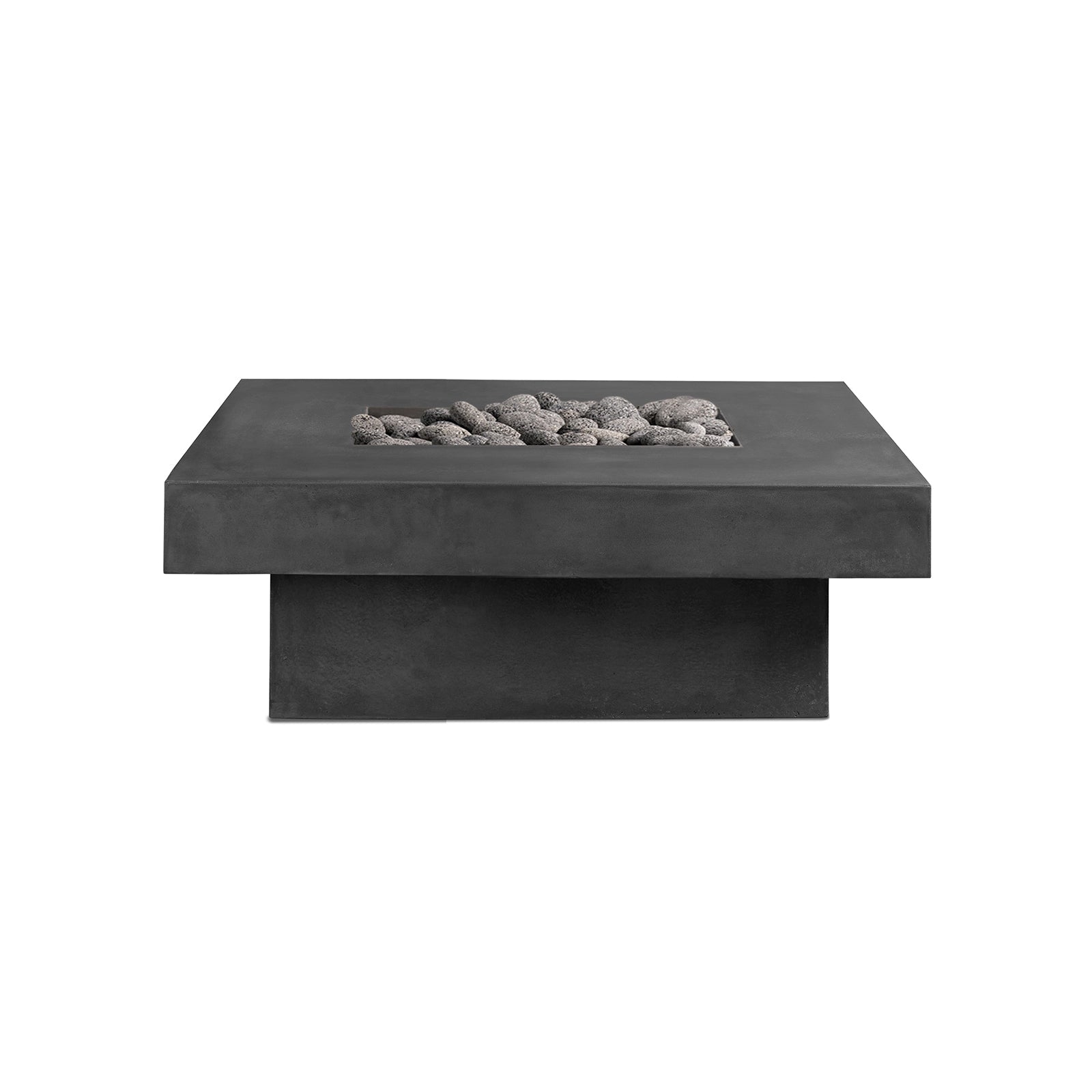 Crete Design Platz Square Concrete Fire Pit Table