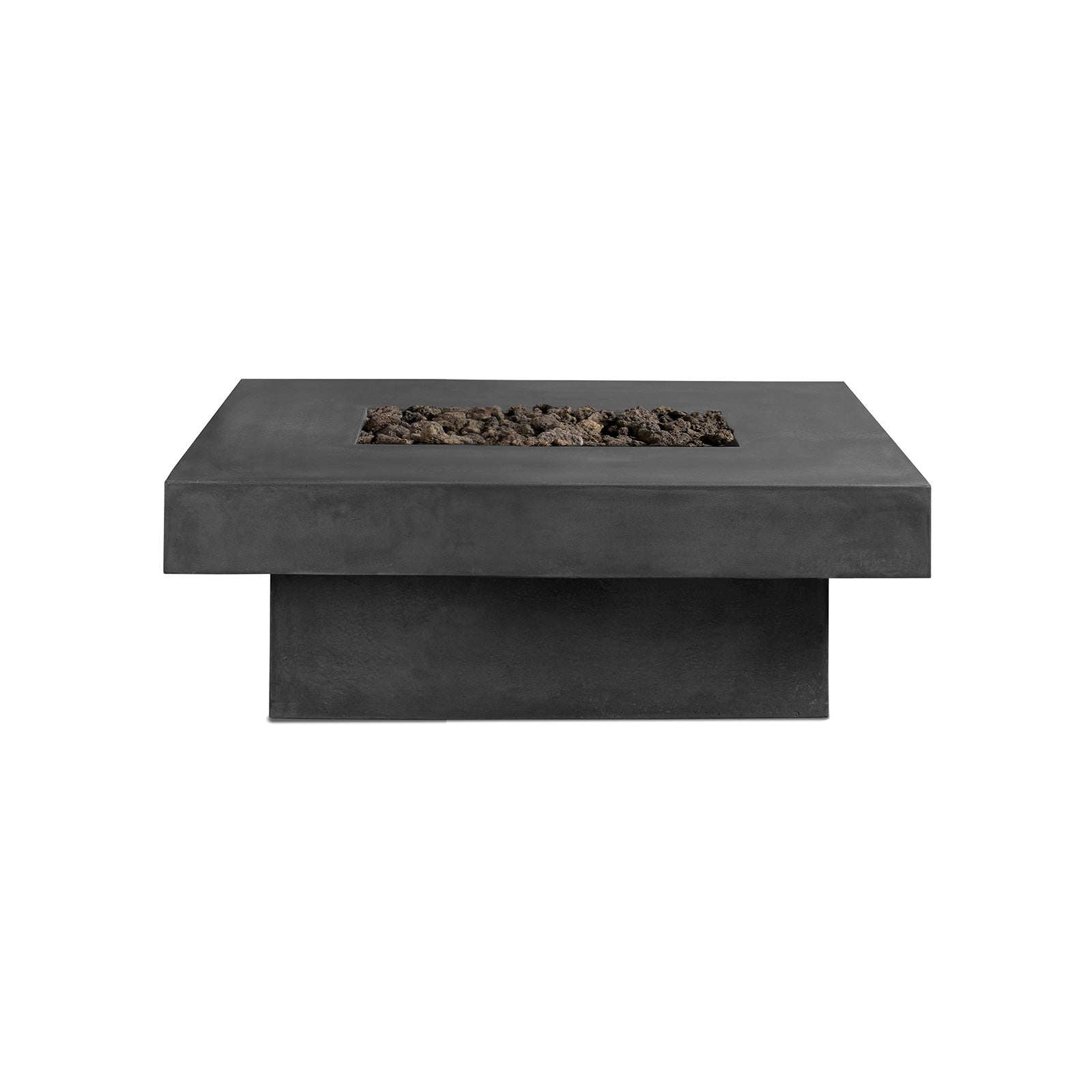 Crete Design Platz Square Concrete Fire Pit Table