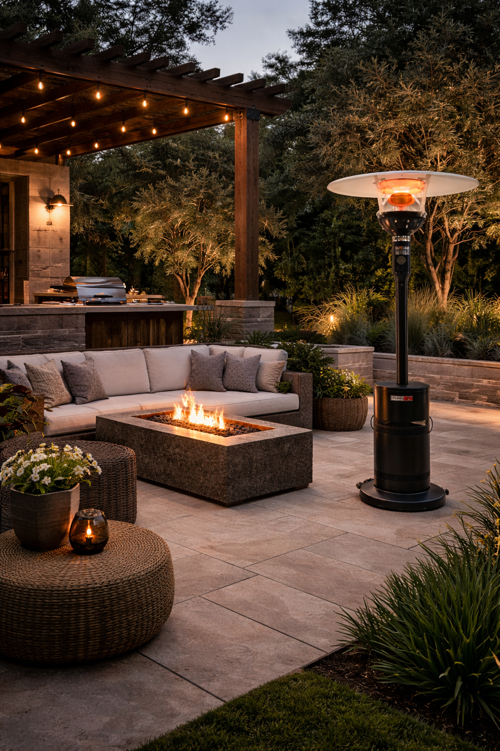 IR Energy - EvenGlo Portable Patio Heater – Commercial Radiant Outdoor Heater (Propane, 46,000 BTU)