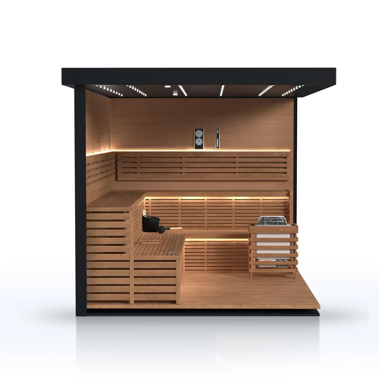 Aleko Camellia Outdoor Sauna - 7-8 Person