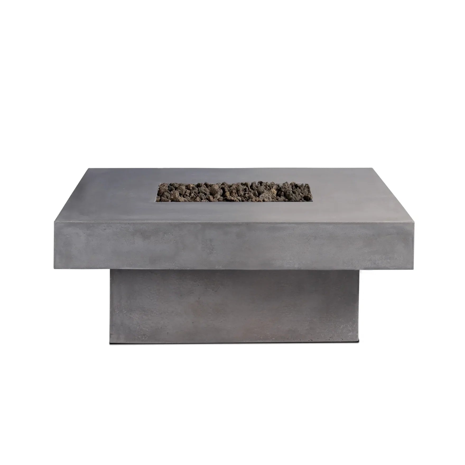 Crete Design Platz Square Concrete Fire Pit Table