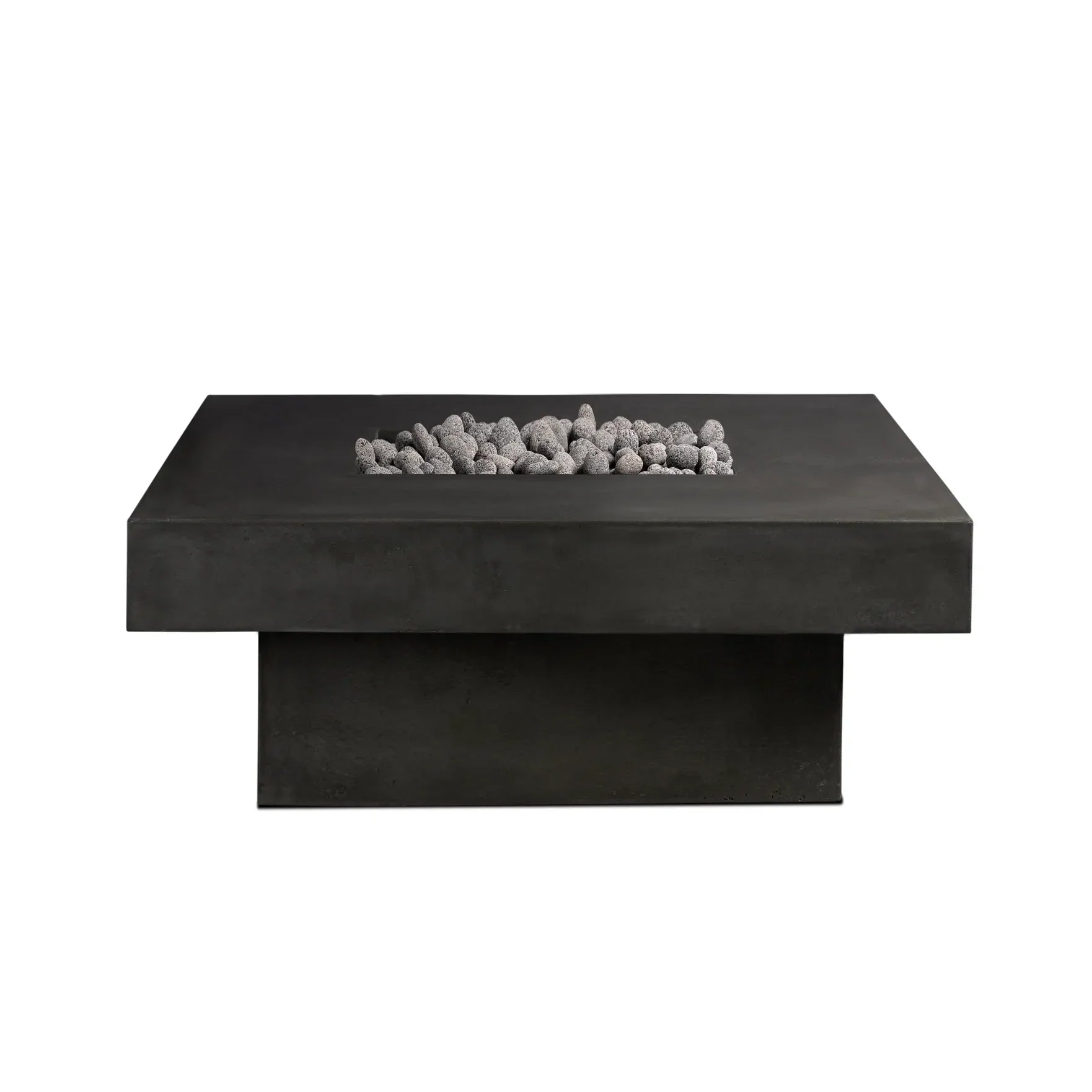 Crete Design Platz Square Concrete Fire Pit Table
