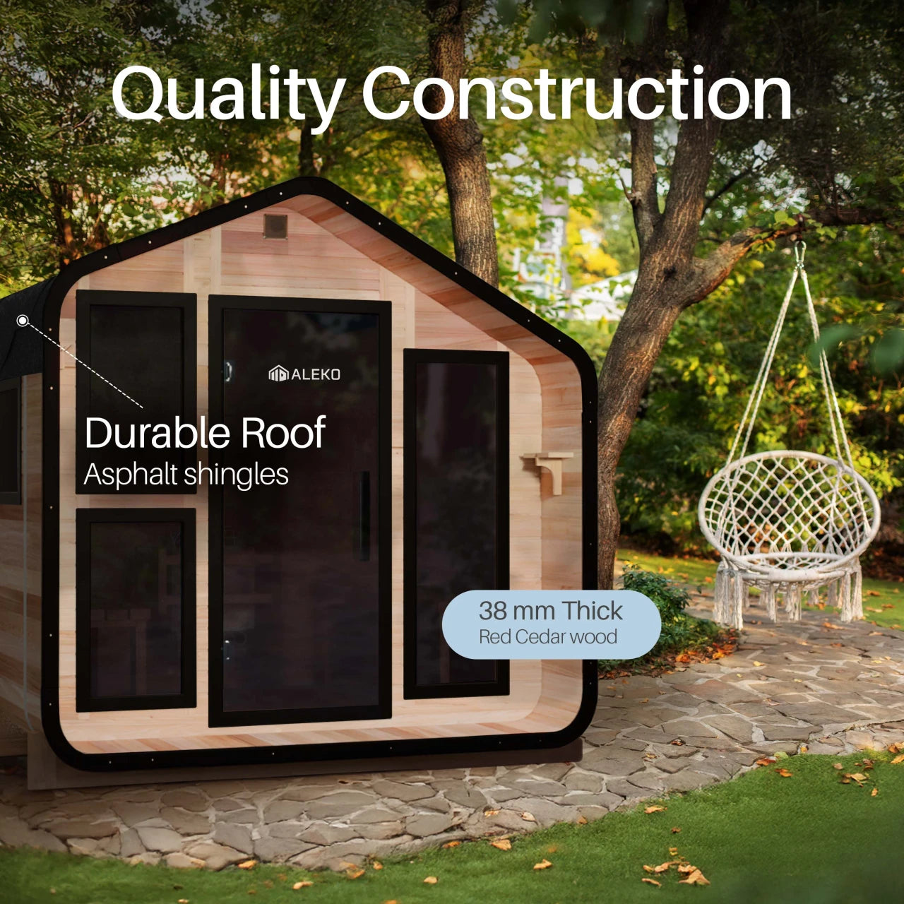 Aleko Bluet Outdoor Sauna – 6 Person