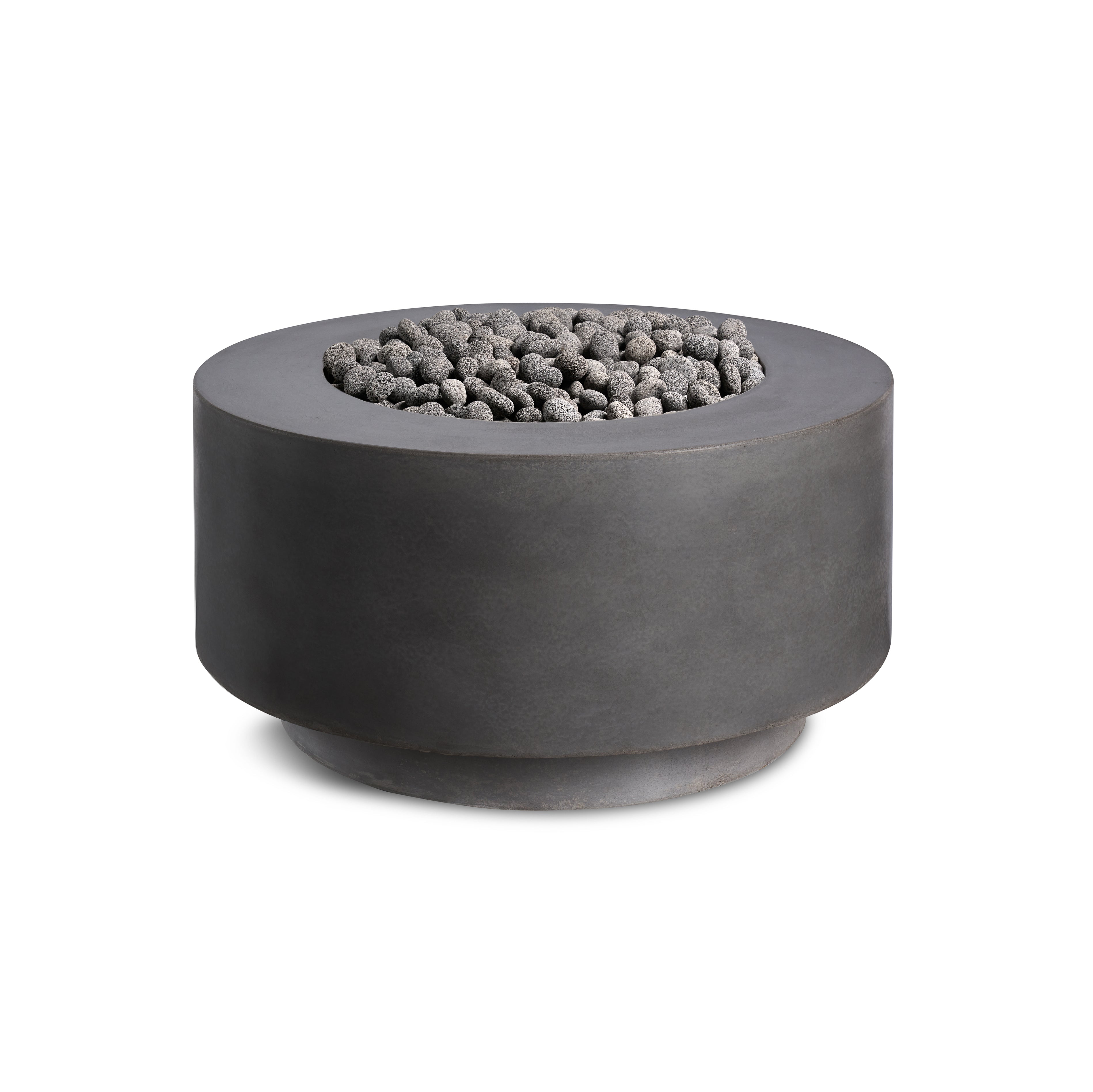 Crete Design Rund Cylindrical Concrete Fire Bowl
