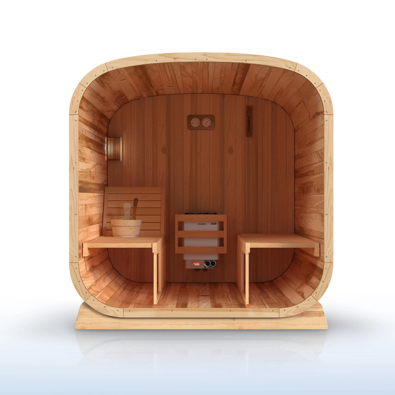 Aleko Arnica Rustic Cedar Square Sauna – 6 Person