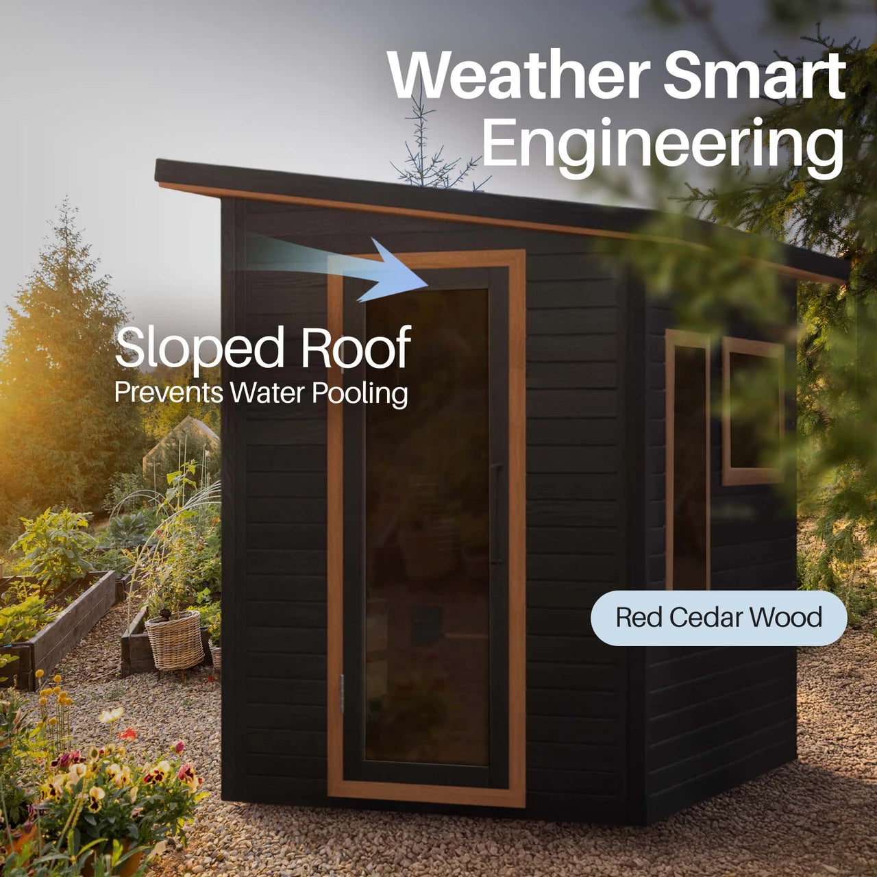 Aleko Selenia Outdoor Sauna – 4 Person