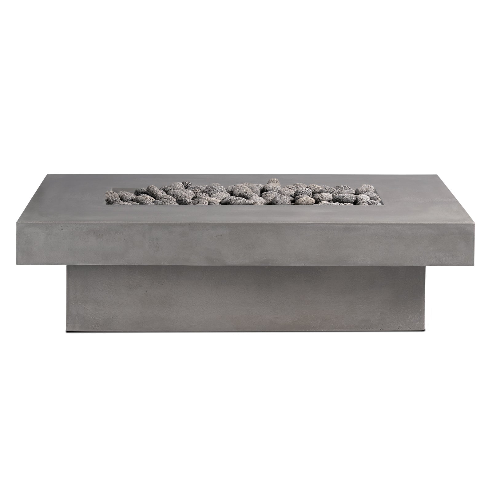 Crete Design Toplina Rectangular Concrete Fire Pit Table