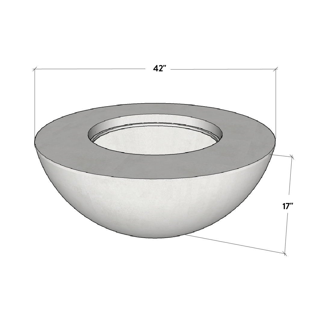 Crete Design Conique Concrete Fire Bowl