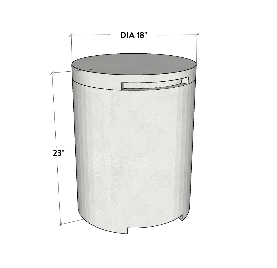 Crete Design Concrete Propane Tank Enclosure - Round