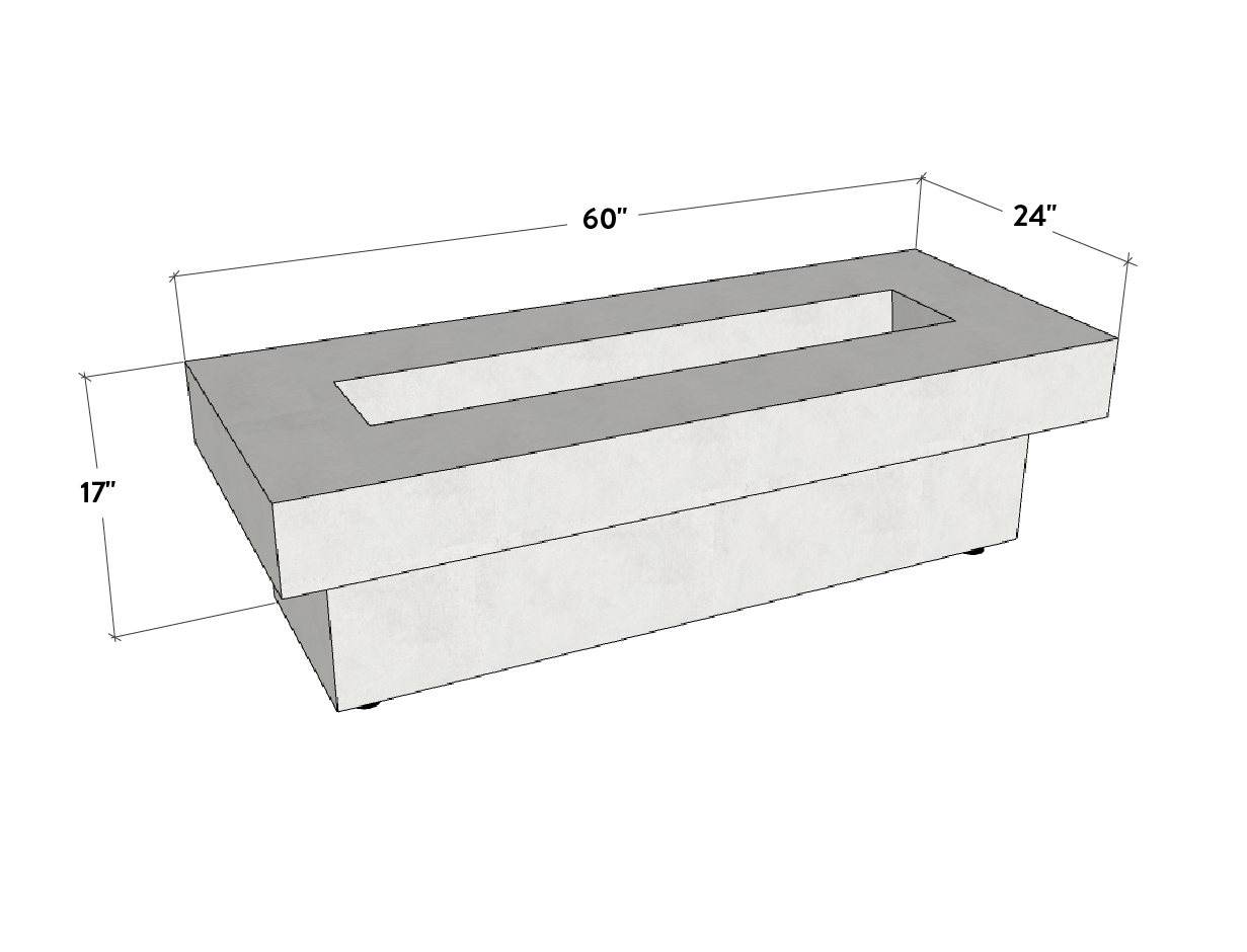 Crete Design Terraza Concrete Fire Pit Table